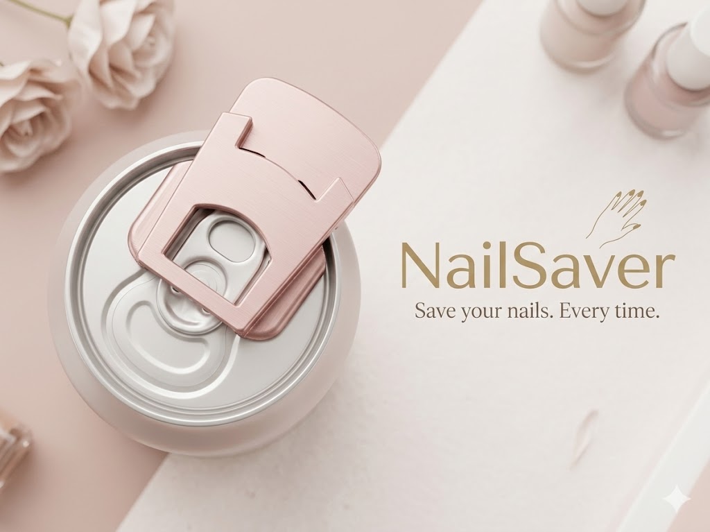 NailSaver Product - Pink can opener protecting fresh nails